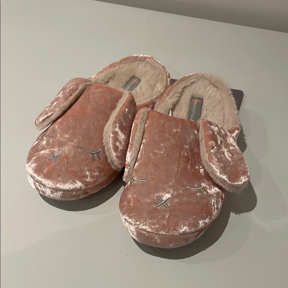 Pink Bunny Ear Slippers